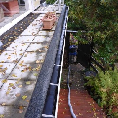 A freshly cleaned Gutter