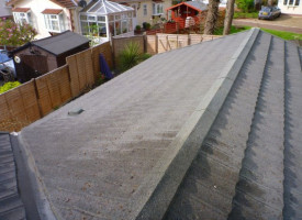 An image of a freshly cleaned roof