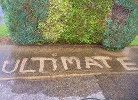 Ultimate written in the dirt by cleaning it